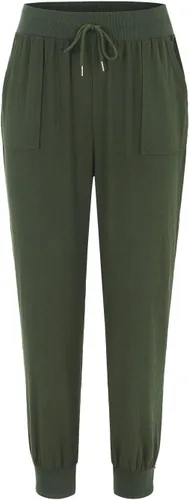 Vista 4 de DGZTWLL Pantalones de lino para mujer, de verano, talla pequeña, talla grande, cintura alta, cónicos, casuales, pantalones deportivos de yoga