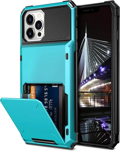 Vista 9 de Vofolen Funda tipo cartera para iPhone 13 Pro Max con soporte para 4 Negro