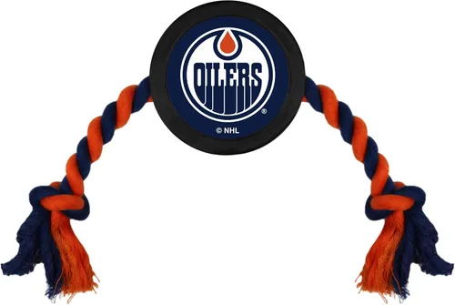 Vista 22 de Juguete de goma First Dog Puck – Cuerda de tiro resistente para perros y gatos – Juega hockey con tu mascota – Juguete con licencia de los Anaheim