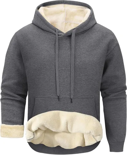 Vista 11 de Gihuo Sudadera de forro polar con cuello redondo y forro polar para hombre 02 Ejército