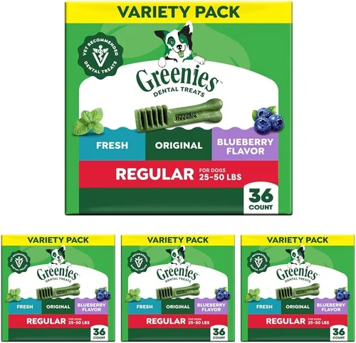 Vista 13 de Greenies Regular Natural Dental Dog Treats, Fresh Mint Flavor, 12 Count
