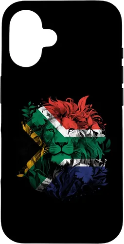 Vista 32 de South African Flag Vintage Lion South Africa Pride Leeu Case for iPhone 17