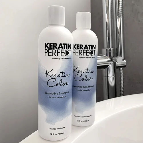 Vista 7 de Keratin Perfect Champú alisador de color de queratina - 12oz