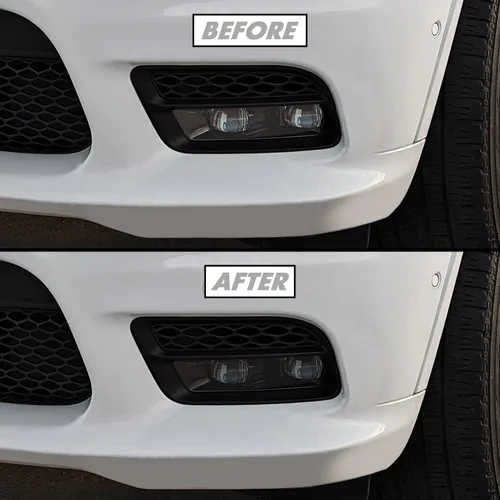 Vista 13 de SlickMod Tinte de humo de vinilo precortado para faros Dodge Durango 2011-2023 (20% humo oscuro, 1. faro)