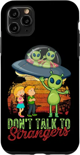 Vista 4 de Funda para iPhone 12 mini UFO Don't Talk To Alien Strangers Extraterrestrials