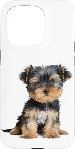 Vista 14 de Yorkie Puppy Portrait Cute Yorkshire Terrier Dog Lover - Carcasa para iPhone 17