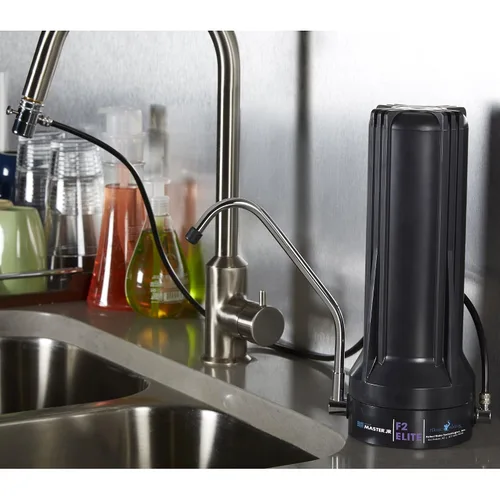 Vista 2 de Home Master TMJRF2E Jr F2 Elite Sistema de filtro de agua para fregadero de 5 etapas, reemplazable para 500 galones, filtra fluoruro, cloramina