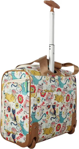 Vista 2 de Lily Bloom Designer - Maleta de viaje de 15 pulgadas para viajes cortos fin de semana negocios equipaje ligero maleta de 2 ruedas giratorias bajo