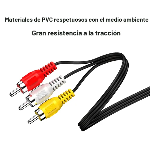 Vista 3 de Eanetf Cable AV de 0.1 in a RCA de 5 pies para videocámara, TV, altavoces