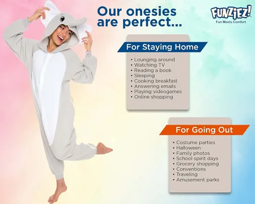 Vista 66 de Funziez! - Disfraz de Halloween para adultos, disfraz de animales y criaturas marinas, mameluco afelpado para cosplay, para mujeres y hombres