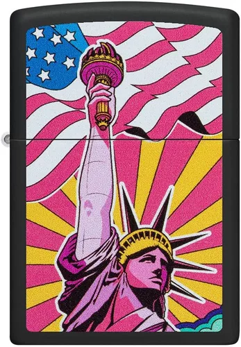 Vista 52 de Zippo encendedores con la bandera de EE. UU.