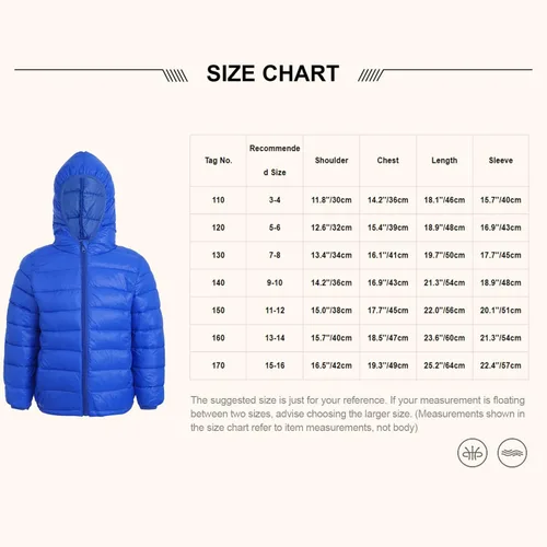 Vista 7 de Abrigo de invierno para niños y adolescentes, chaqueta acolchada de manga larga con capucha ultraligera