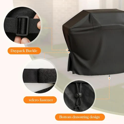 Vista 6 de SEAVERRS Funda protectora para parrilla Ninja PG301, para Ninja FlexFlame PG300 Series, protección integral, resistente al agua y a los rayos UV