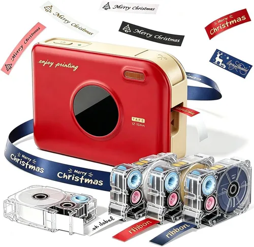 Vista 11 de Phomemo A30 Ribbon Printer, Bluetooth Mini Label Maker Machine with Tape Púrpura