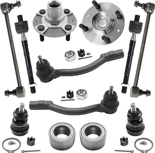 Vista 71 de Detroit Axle - Kit de suspensión delantera 4WD para Nissan Frontier Pathfinder Xterra, 2 cubos de rodamientos de ruedas, 2 brazos de control