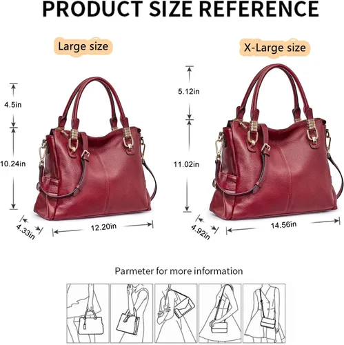 Vista 16 de Kattee Cartera bandolera estilo urbano de cuero para mujer
