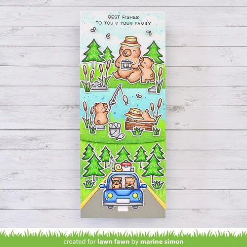 Vista 4 de Lawn Fawn - Car Critters Road Trip - Sellos adicionales, troqueles y bolsillo