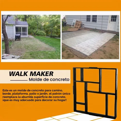 Vista 3 de Avalution Talla Grande 20"x20"x1.8" Creador de Caminos Molde de Piedra de Concreto Pathmate Reutilizable Adoquín de Piedra para Césped Patio Jardín