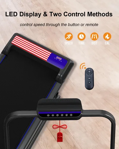 Vista 9 de Treadmill Under Desk Walking Pad,2 in 1 Folding Treadmill for Home/Office with Remote Control and APP,LED Display
