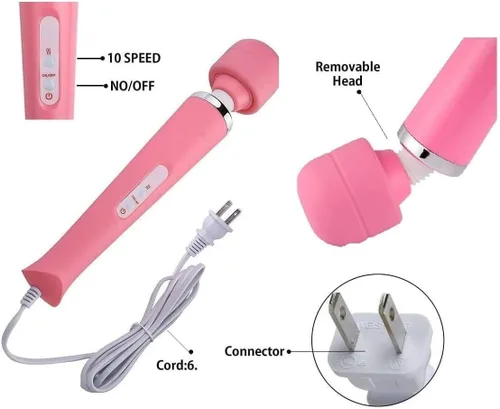 Vista 2 de Masajeador eléctrico de mano, herramienta eléctrica para pies, cuello, espalda, mano, pierna, brazo, dolores musculares para mujeres y hombres