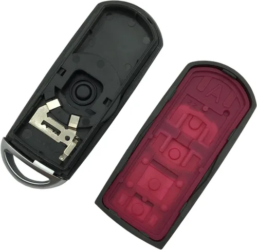 Vista 4 de Funda de repuesto para llavero Mazda sin llave, funda para llavero de automóvil con hoja sin cortar en blanco, Botón 3