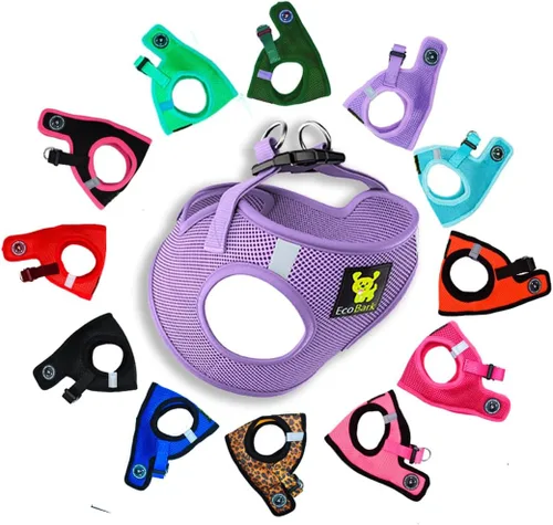 Vista 41 de EcoBark - Arnés para perro, arneses de taza de té ecológicos para perros XXS, XS y pequeños - Arnés reflectante y ajustable para cuerpo mini