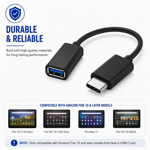 Vista 6 de Adaptador USB-C OTG, USB-C macho a USB 3.0 hembra, adaptador OTG compatible con Thunderbolt 3 y 4 para MacBook Pro, iPad Pro, Surface Go