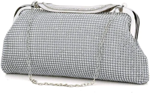 Vista 8 de Elegante bolso de embrague de fiesta de noche brillante brillante rhinestone boda monedero para las mujeres