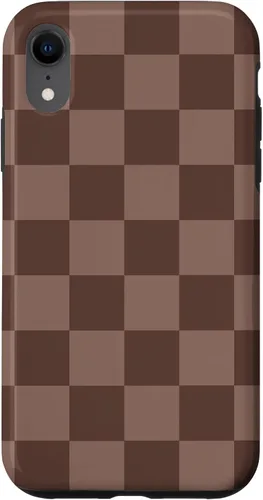 Vista 25 de Marrón clásico a cuadros, patrón de tablero de ajedrez moda caso para iPhone 17