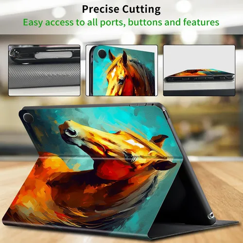 Vista 101 de Funda para tablet Kindle Fire 7 2019/2017 lanzamiento 9ª/7ª generación 7 pulgadas, ligera, protectora de piel sintética, cubierta inteligente