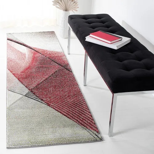 Vista 41 de SAFAVIEH Hollywood Collection - Alfombra decorativa de 2 pies 3 pulgadas x 4 pies, beige y azul, diseño moderno de mediados de siglo, no desprende