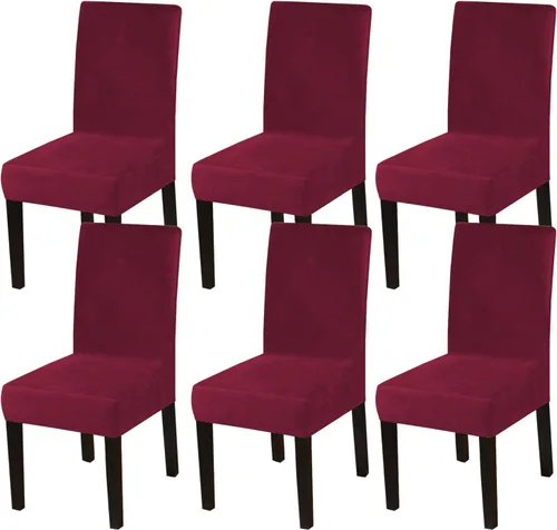 Vista 58 de Turquoize - Juego de 2 fundas elásticas para sillas de comedor, fundas lavables removibles para sillas de comedor, fundas de asiento para sillas