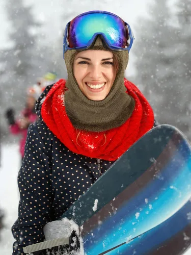 Vista 27 de Pasamontañas de punto calentador resistente al viento sombrero que cubre la cara para hombres mujeres forro polar deportes al aire libre