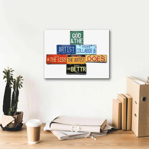 Vista 7 de Epic Graffiti Gide God And Artist" por Gregory Constantine - Lienzo decorativo para pared, 16 x 12 pulgadas