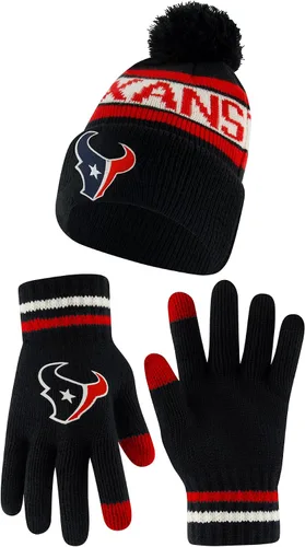 Vista 49 de Ultra Game Adults NFL Official Super Soft Winter Beanie Knit Hat With Warm Touch Screen Gloves