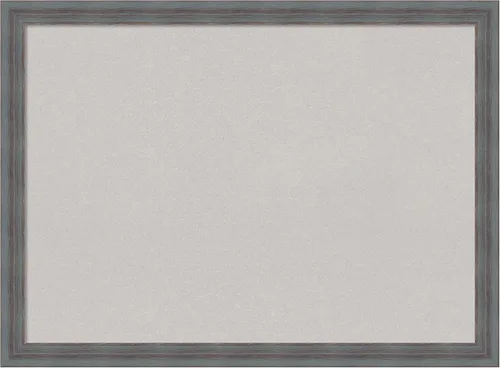 Vista 16 de Amanti Art Grey Cork Board for Wall, 14x20 Vision Board with Blue Wood Frame, Small Corkboard Office Decor for Home Organization, Country Rustic