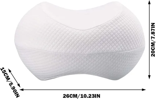 Vista 6 de Almohada de rodilla de espuma viscoelástica, almohada de rodilla para dormir lateral, almohada de pierna para dormir dorsal y piernas espinales