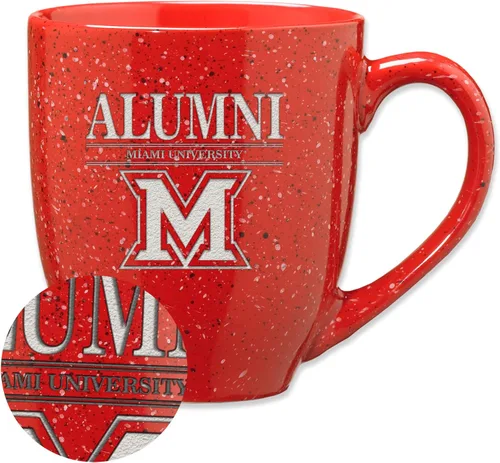 Vista 32 de Rico Industries NCAA Illinois Fighting Illini Alumni - Taza de café de cerámica moteada grabada con láser de 16 onzas