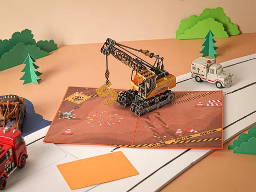 Vista 6 de Liif Tarjeta de cumpleaños emergente 3D para niño de 5 años, sobre incluido