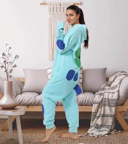 Vista 5 de Funnyparty Pijama de cosplay de animales de dibujos animados mameluco disfraz de Halloween adulto de una pieza ropa de dormir mujeres hombres