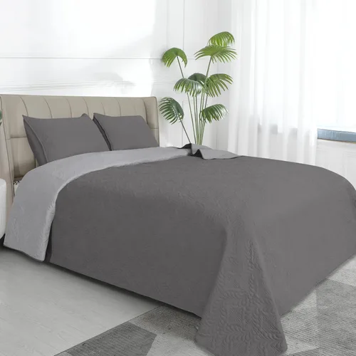 Vista 10 de Easy-Going - Juego de colcha reversible tamaño individual con 1 colcha y 1 funda de almohada, colcha de cama suave, colcha de microfibra ligera