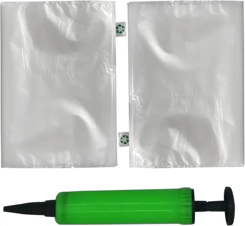 Vista 15 de Miupoo Bolsas de aire de embalaje, bolsa protectora de embalaje de aire inflable de plástico transparente con cojín de bomba gratis, bolsa
