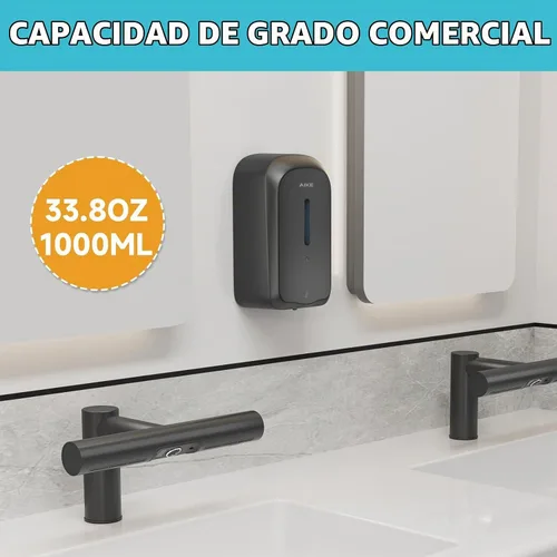 Vista 2 de AIKE Dispensador de jabón automático líquido, capacidad de 33.8 oz