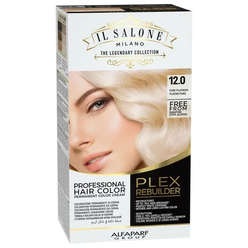 Vista 26 de Il Salone Milano Plex Rebuilder - Crema de color permanente para el cabello, kit de tinte para el cabello negro puro 1.0, salón profesional, calidad