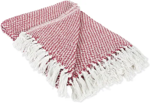 Vista 14 de DII - Manta rústica de algodón con flecos para silla, sofá, picnic, camping, playa, uso diario