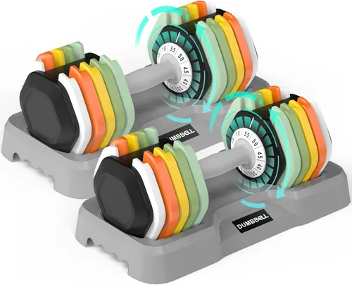 Vista 7 de SKOK 25/55lbs Adjustable Dumbbells Set, Adjustable Weights Dumbbells Set