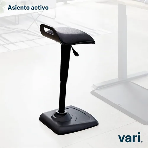 Vista 8 de Vari Active Seat Taburete ergonómico para escritorio de pie, color negro
