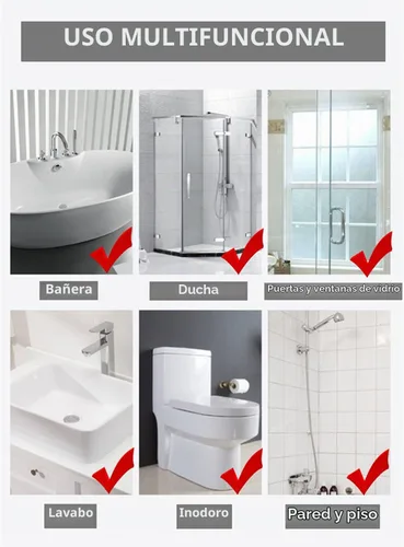 Vista 6 de Xicennego Cepillo multifuncional de limpieza de esponja de vidrio de doble cara, cepillo de limpieza de azulejos de vidrio, escobilla de baño