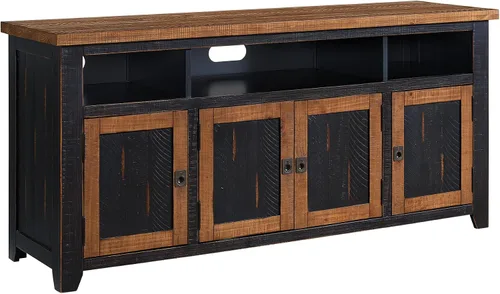 Vista 9 de Martin Svensson Home Foundry - Centro de entretenimiento de madera de 65 Negro y Miel