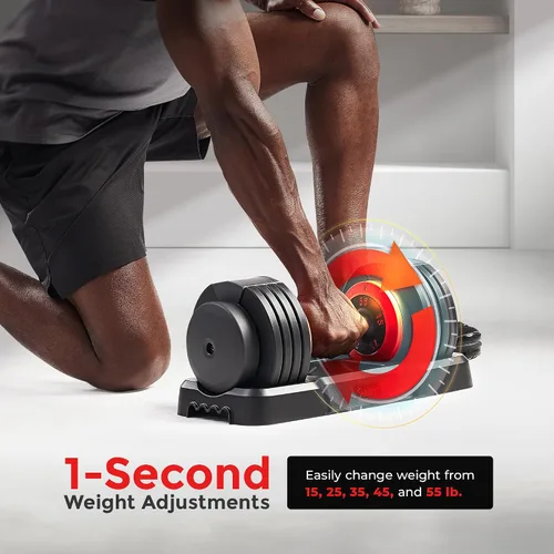 Vista 2 de Sunny Health & Fitness Elite Adjustable Dumbbell